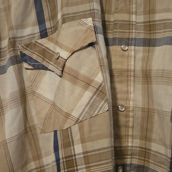Plains Western Wear Long Sleeve Snap Button Down Shirt Size XXLT - Picture 3 of 7
